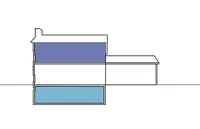 Two-dimensional example of three (3) residential units in a detached house.