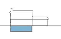 Two-dimensional example of two (2) residential units in a detached house.